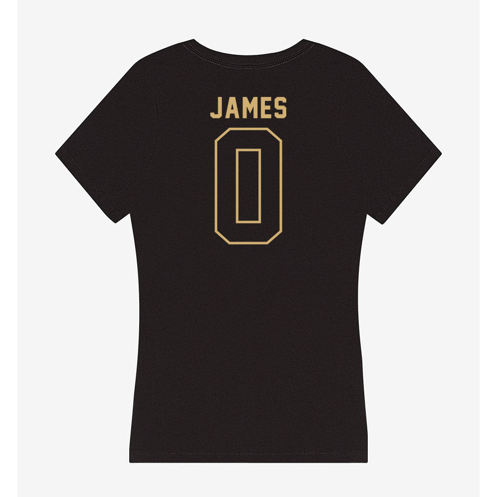 Vanderbilt - NCAA Men's Basketball : Michael James - Women's V-Neck T-Shirt-1