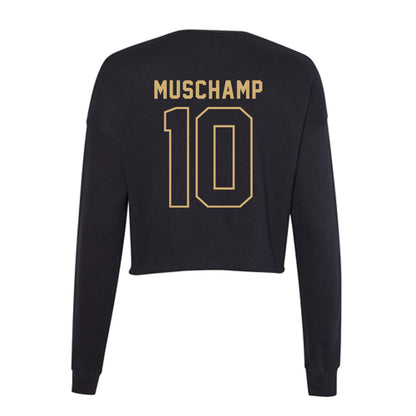 Vanderbilt - NCAA Football : Whit Muschamp - Women's Cropped Crew Fleece-1