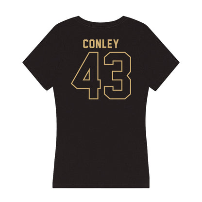 Vanderbilt - NCAA Football : Will Conley - Women's V-Neck T-Shirt-1