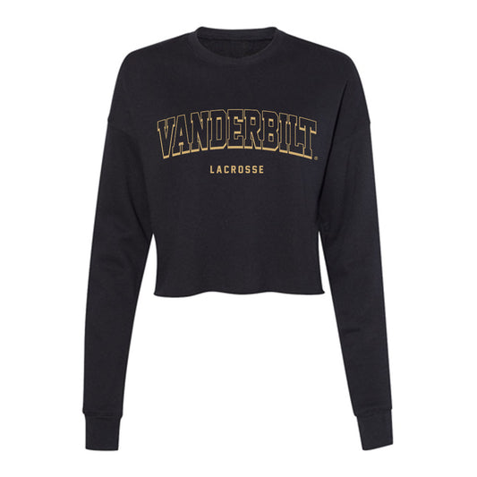 Vanderbilt - NCAA Women's Lacrosse : Caelan Jones - Women's Cropped Crew Fleece-0