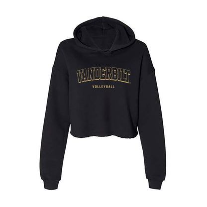 Vanderbilt - NCAA Women's Volleyball : Elli Kinney - Women's Crop Fleece Hoodie-0