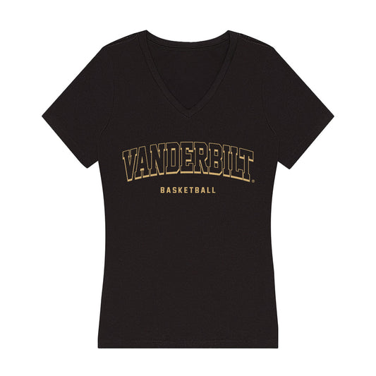 Vanderbilt - NCAA Men's Basketball : Devin Mcglockton - Women's V-Neck T-Shirt-0