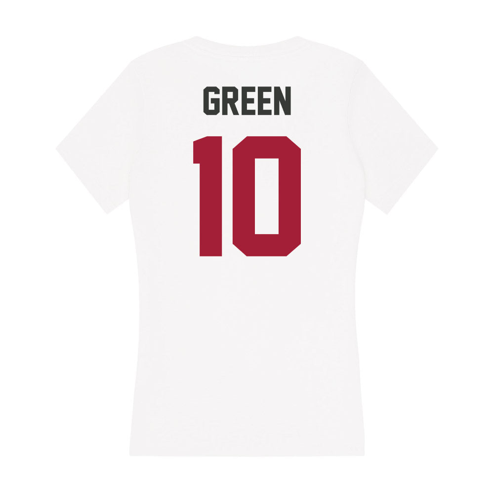 Arkansas - NCAA Football : Taylen Green - Women's V-Neck T-Shirt-1