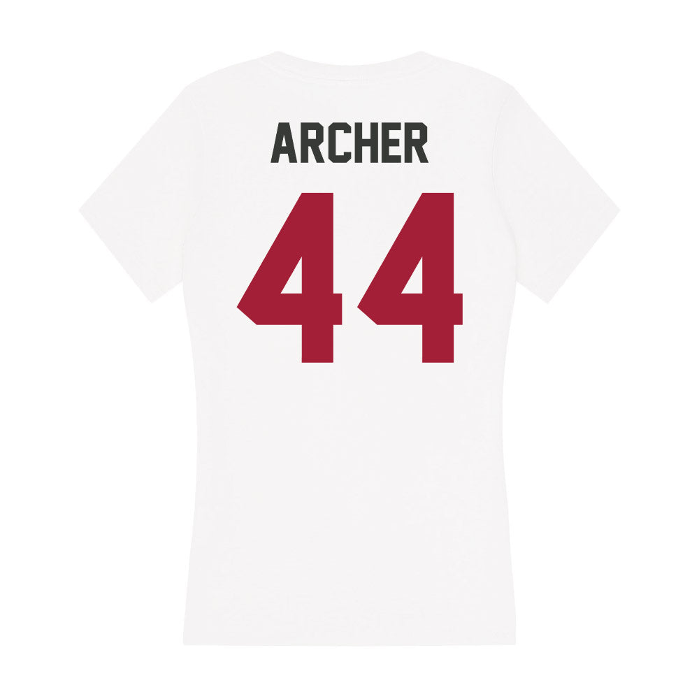 Arkansas - NCAA Women's Basketball : Maryn Archer - Women's V-Neck T-Shirt-1