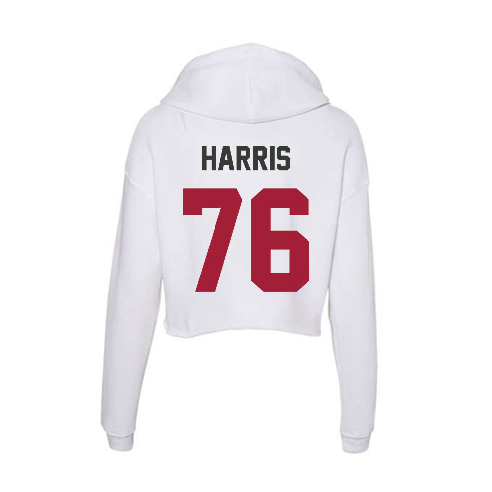 Arkansas - NCAA Football : E'Marion Harris - Women's Crop Fleece Hoodie-1