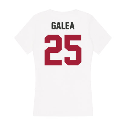 Arkansas - NCAA Women's Basketball : Danika Galea - Women's V-Neck T-Shirt-1