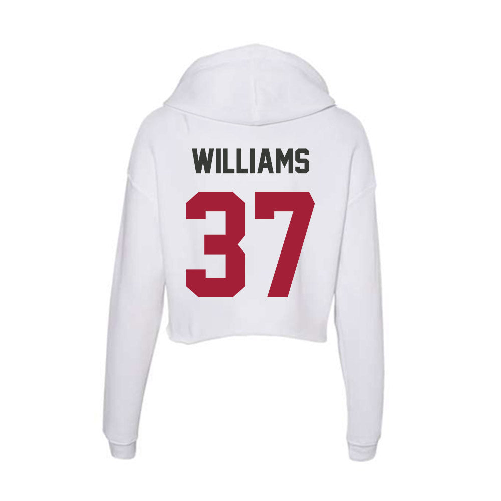 Arkansas - NCAA Baseball : Luke Williams - Women's Crop Fleece Hoodie-1