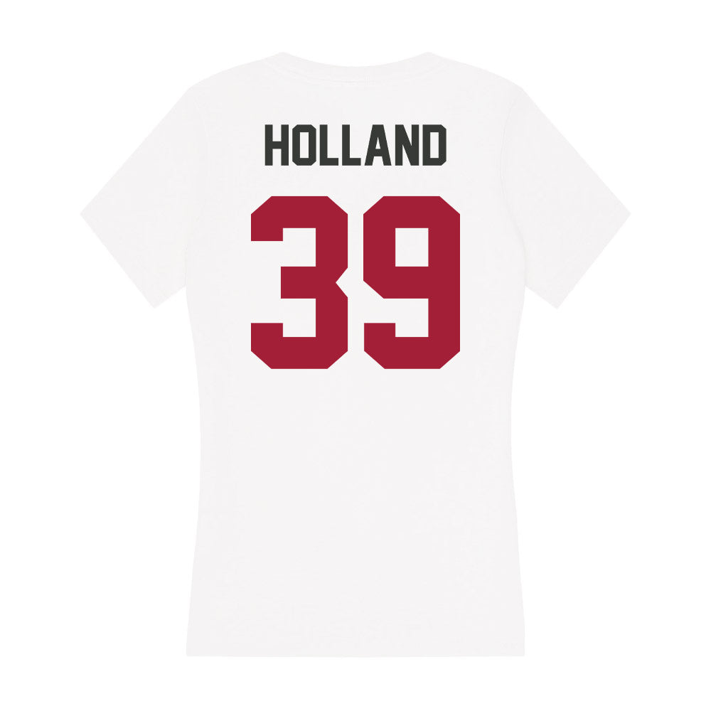 Arkansas - NCAA Baseball : Tucker Holland - Women's V-Neck T-Shirt-1