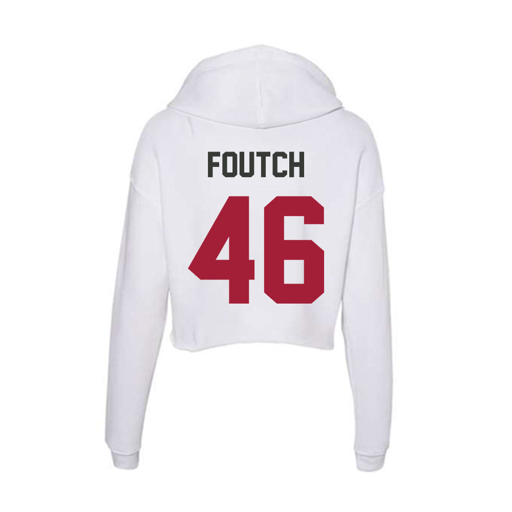 Arkansas - NCAA Baseball : Christian Foutch - Women's Crop Fleece Hoodie-1