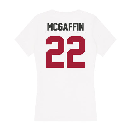 Arkansas - NCAA Softball : Nikki McGaffin - Women's V-Neck T-Shirt-1