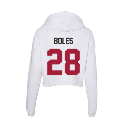 Arkansas - NCAA Baseball : Carson Boles - Women's Crop Fleece Hoodie-1