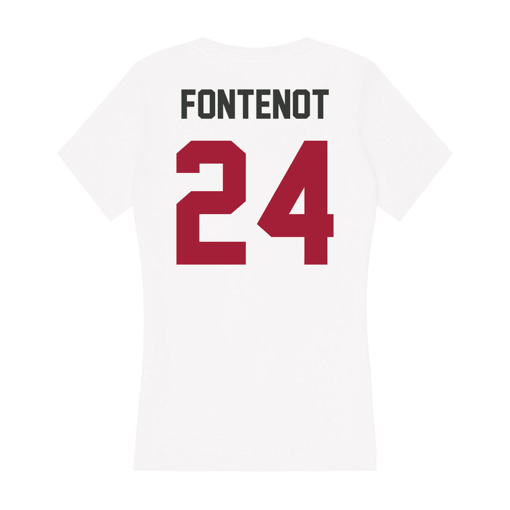 Arkansas - NCAA Softball : Nyjah Fontenot - Women's V-Neck T-Shirt-1