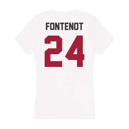 Arkansas - NCAA Softball : Nyjah Fontenot - Women's V-Neck T-Shirt-1