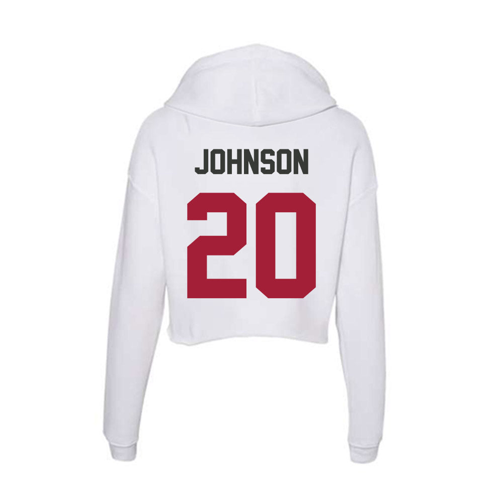 Arkansas - NCAA Women's Basketball : Karley Johnson - Women's Crop Fleece Hoodie-1