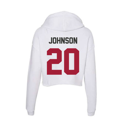 Arkansas - NCAA Women's Basketball : Karley Johnson - Women's Crop Fleece Hoodie-1