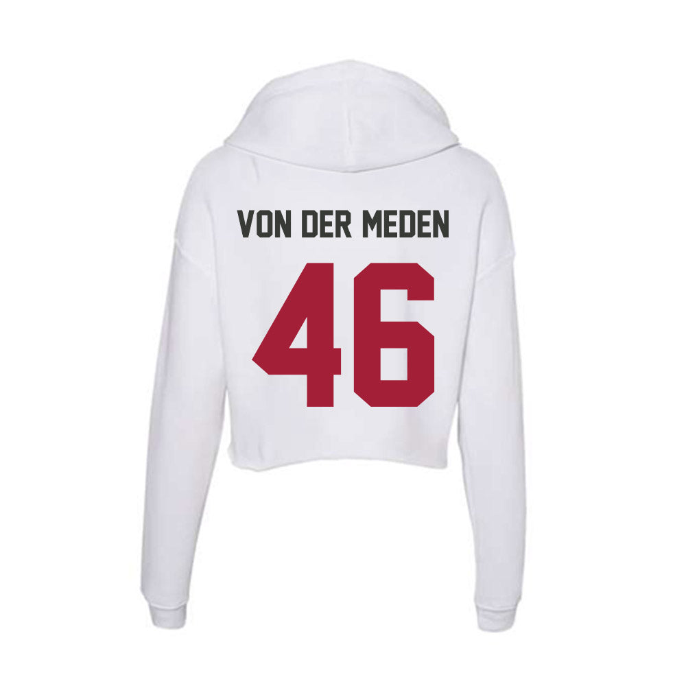Arkansas - NCAA Football : Charlie von der Meden - Women's Crop Fleece Hoodie-1