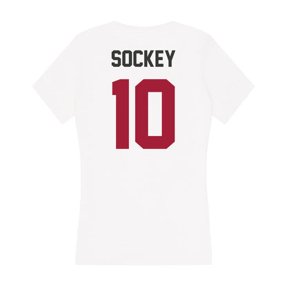 Arkansas - NCAA Softball : Ally Sockey - Women's V-Neck T-Shirt-1