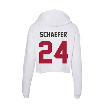 Arkansas - NCAA Baseball : Landon Schaefer - Women's Crop Fleece Hoodie-1