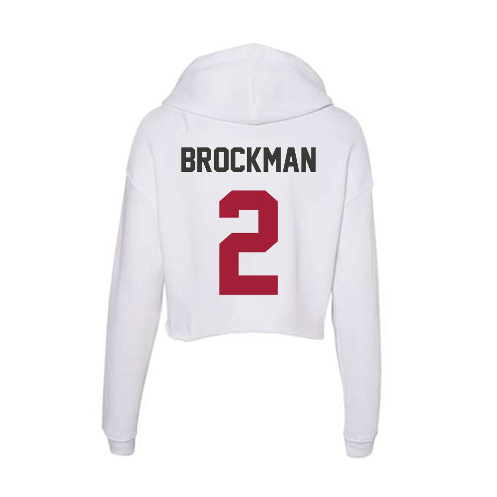 Arkansas - NCAA Softball : Kylie Brockman - Women's Crop Fleece Hoodie-1