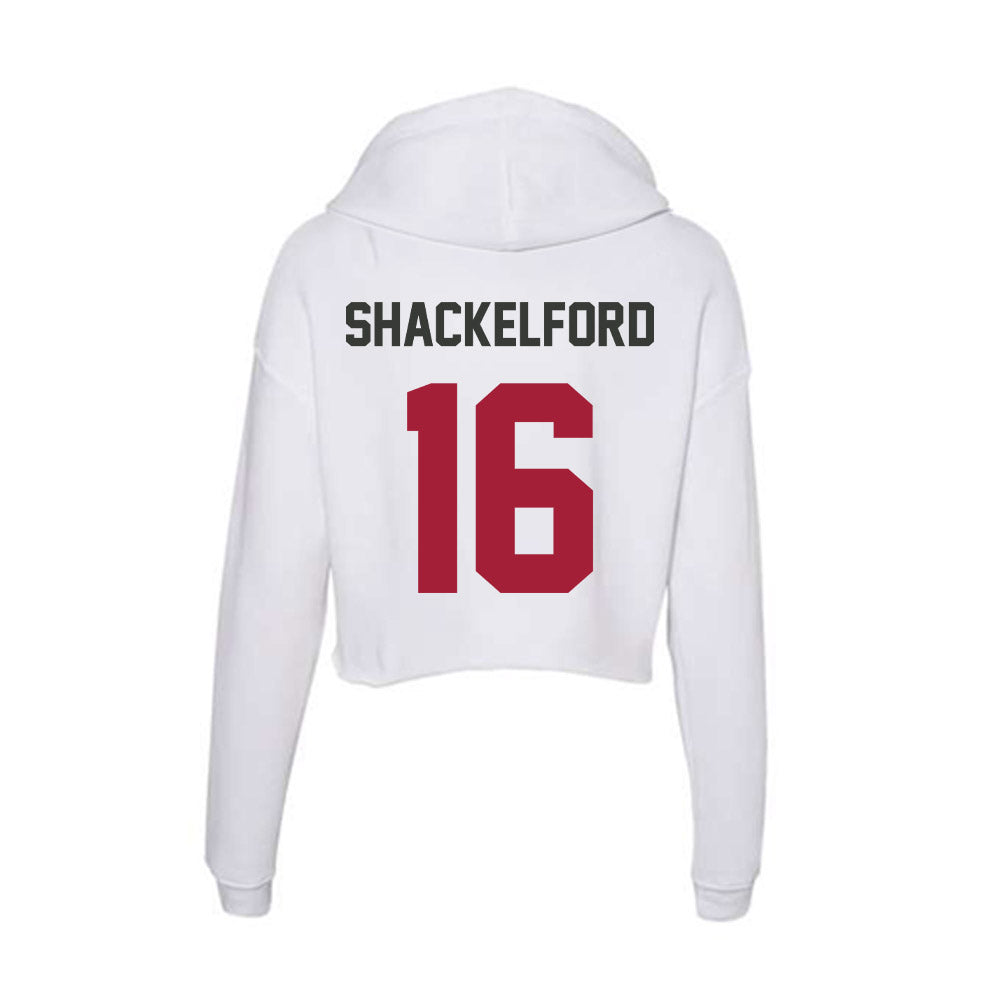 Arkansas - NCAA Women's Soccer : Audrey Shackelford - Women's Crop Fleece Hoodie-1