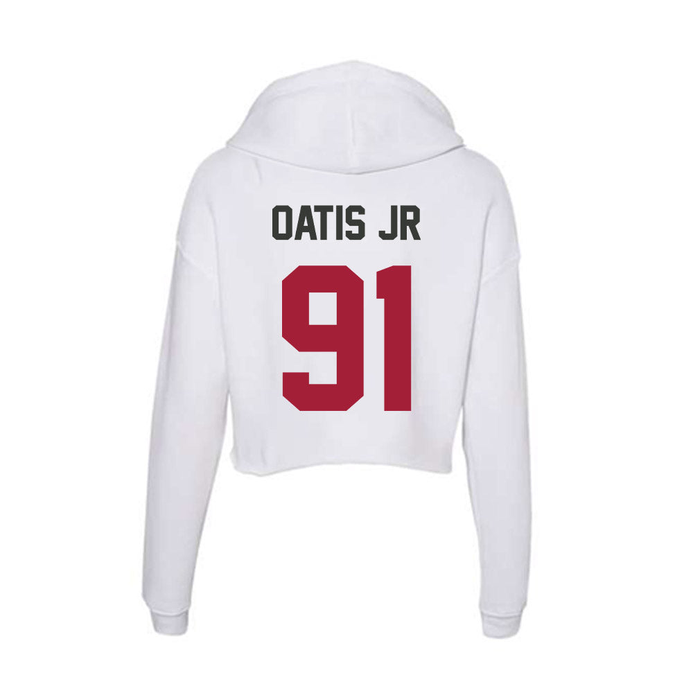 Arkansas - NCAA Football : Kevin Oatis jr - Women's Crop Fleece Hoodie-1
