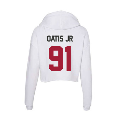 Arkansas - NCAA Football : Kevin Oatis jr - Women's Crop Fleece Hoodie-1
