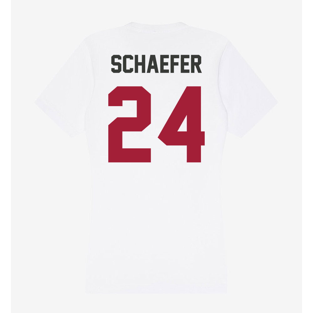 Arkansas - NCAA Baseball : Landon Schaefer - Women's V-Neck T-Shirt-1