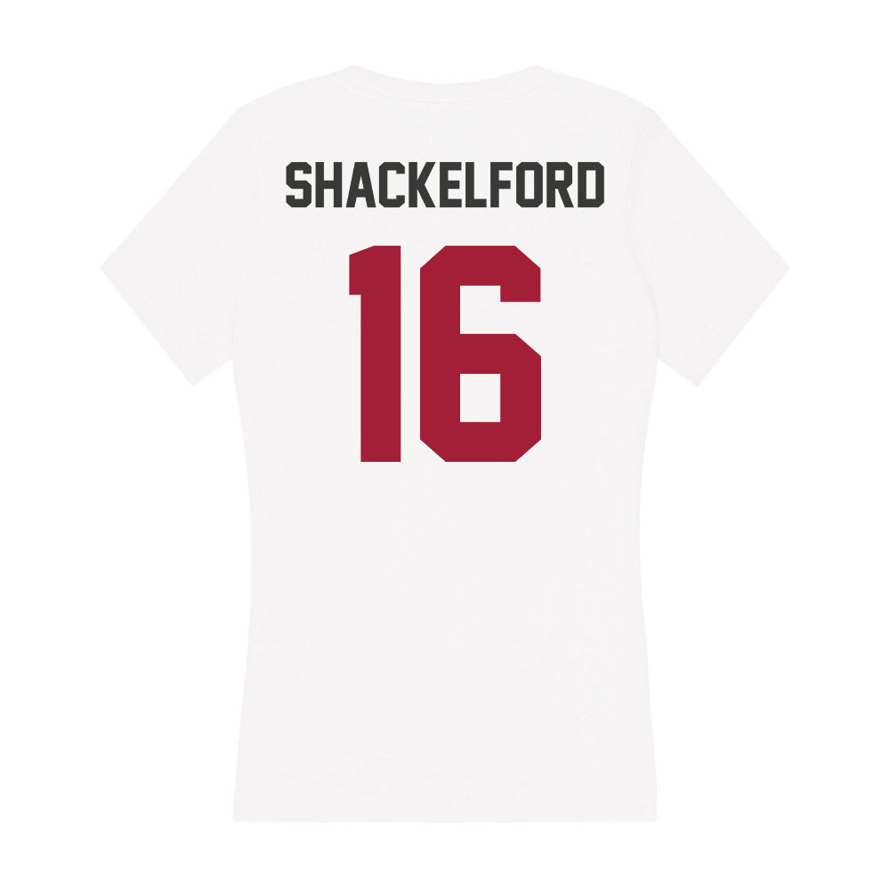 Arkansas - NCAA Women's Soccer : Audrey Shackelford - Women's V-Neck T-Shirt-1