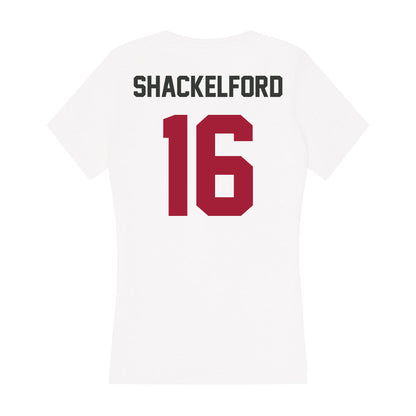 Arkansas - NCAA Women's Soccer : Audrey Shackelford - Women's V-Neck T-Shirt-1