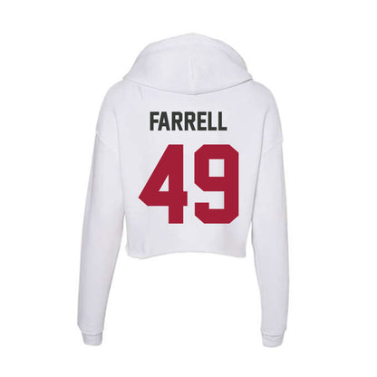 Arkansas - NCAA Baseball : Jackson Farrell - Women's Crop Fleece Hoodie-1