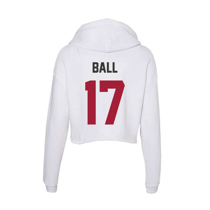 Arkansas - NCAA Women's Soccer : Kennedy Ball - Women's Crop Fleece Hoodie-1