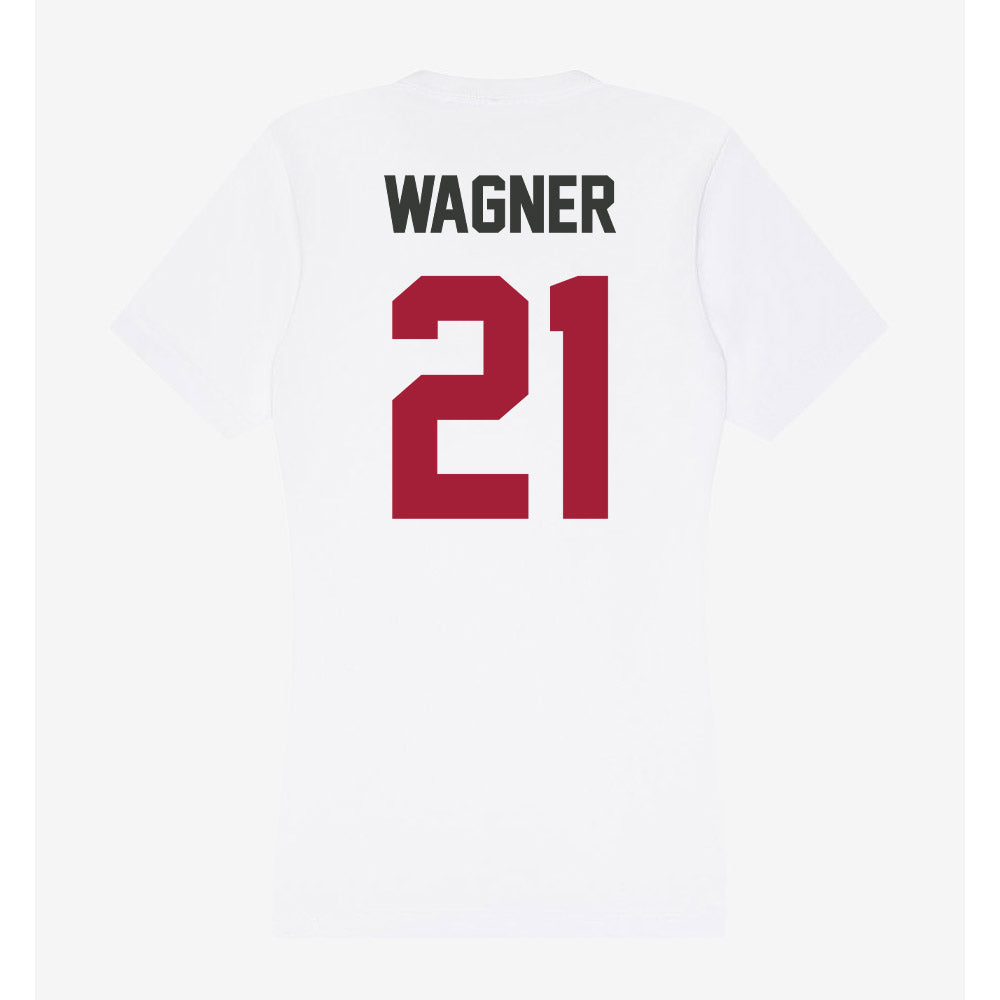 Arkansas - NCAA Men's Basketball : DJ Wagner - Women's V-Neck T-Shirt-1