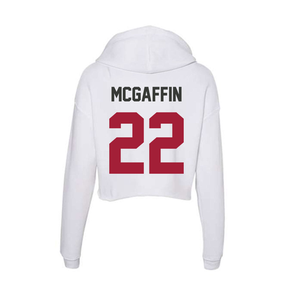 Arkansas - NCAA Softball : Nikki McGaffin - Women's Crop Fleece Hoodie-1