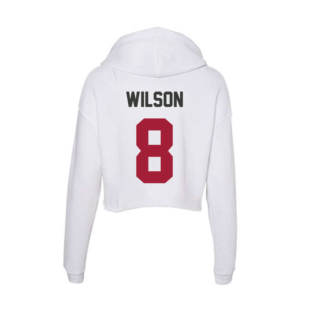 Arkansas - NCAA Football : Grayson Wilson - Women's Crop Fleece Hoodie-1