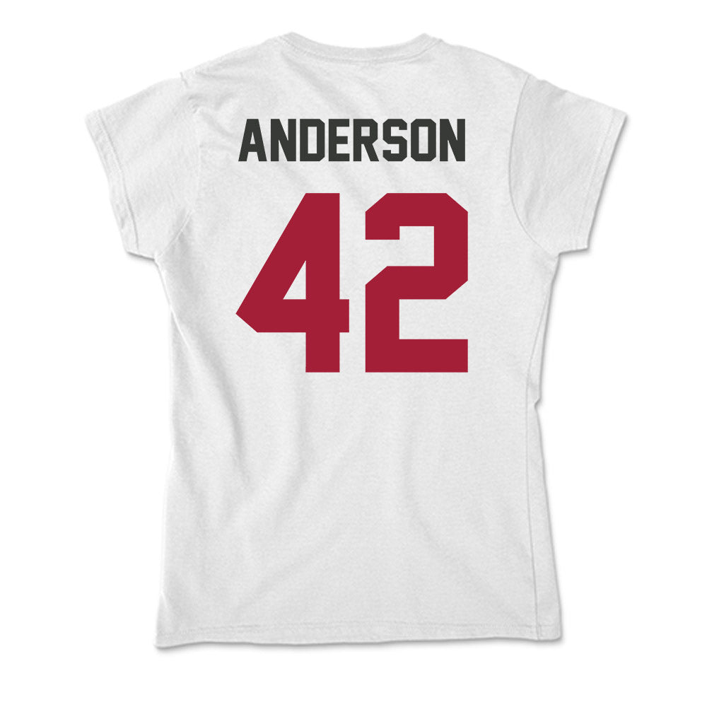 Arkansas - NCAA Baseball : Michael Anderson - Soft Style Women’s T-Shirt-1