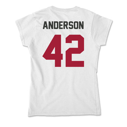 Arkansas - NCAA Baseball : Michael Anderson - Soft Style Women’s T-Shirt-1