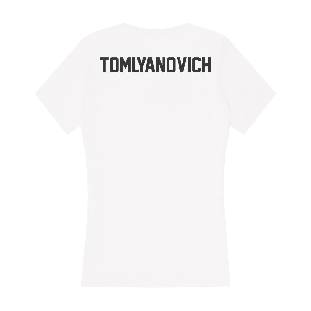 Arkansas - NCAA Men's Track & Field : TJ Tomlyanovich - Women's V-Neck T-Shirt-1