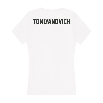 Arkansas - NCAA Men's Track & Field : TJ Tomlyanovich - Women's V-Neck T-Shirt-1