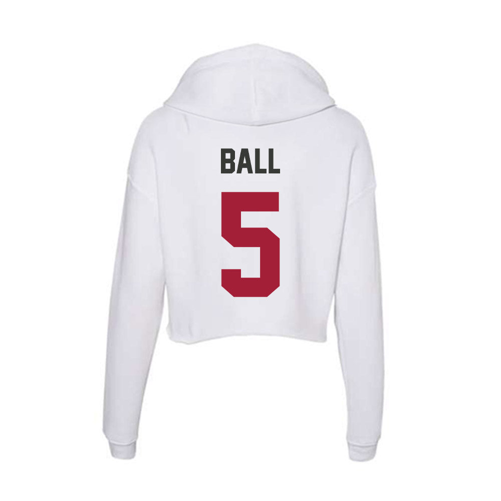 Arkansas - NCAA Football : Cameron Ball - Women's Crop Fleece Hoodie-1