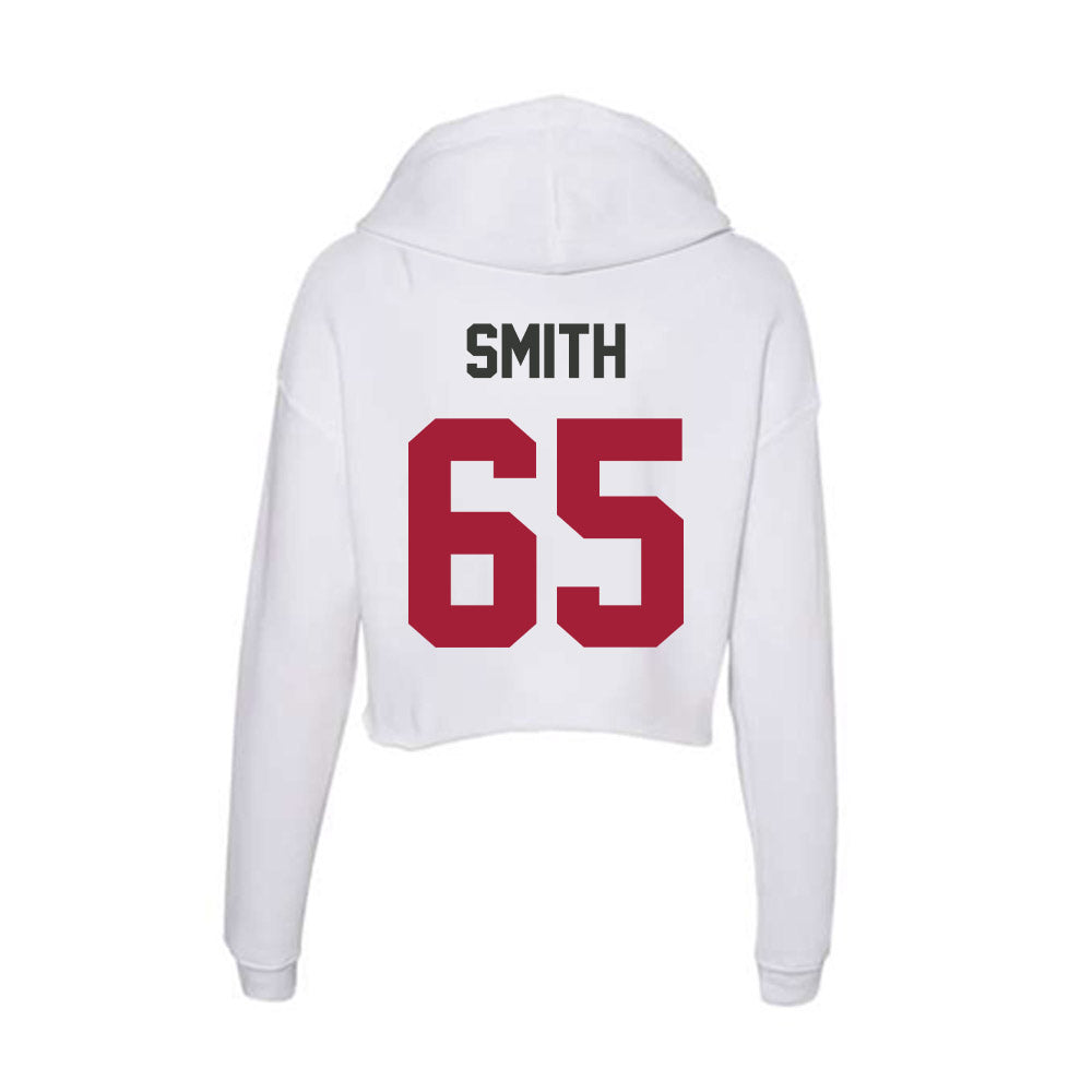 Arkansas - NCAA Football : Aaron Smith - Women's Crop Fleece Hoodie-1