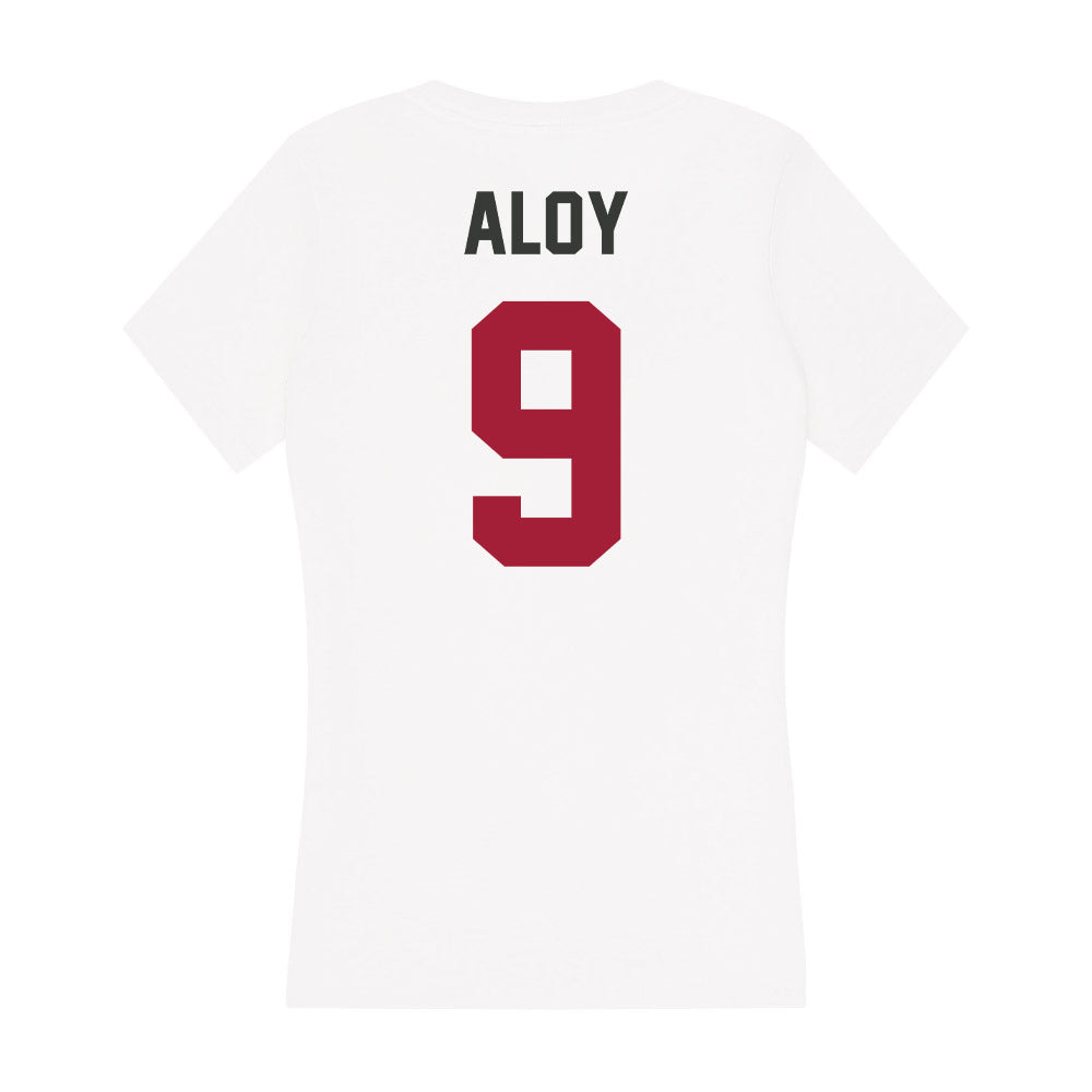 Arkansas - NCAA Baseball : Wehiwa Aloy - Women's V-Neck T-Shirt-1