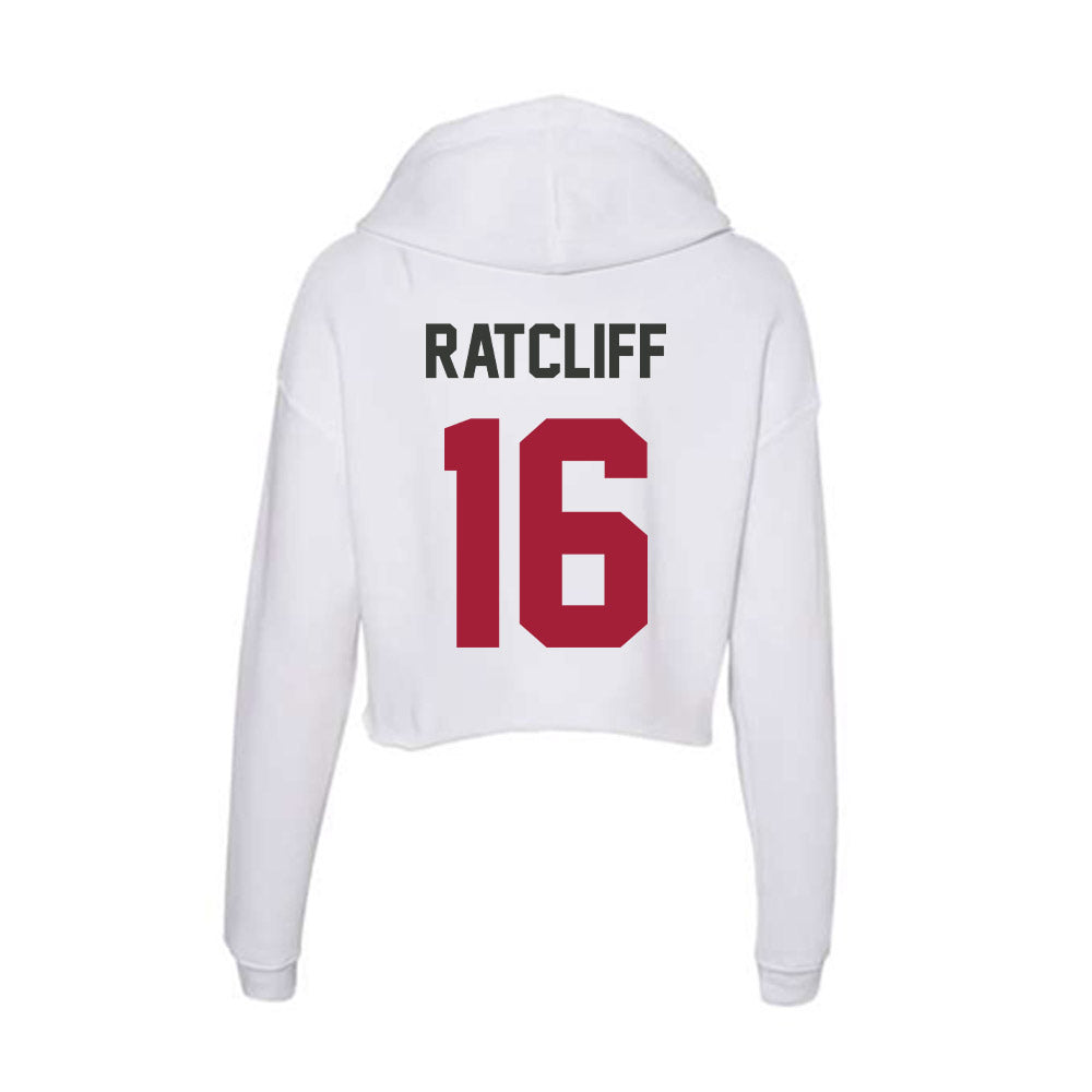 Arkansas - NCAA Softball : Carlee Ratcliff - Women's Crop Fleece Hoodie-1