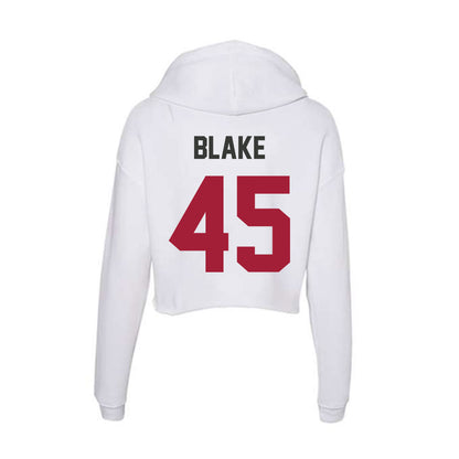 Arkansas - NCAA Men's Basketball : Lawson Blake - Women's Crop Fleece Hoodie-1