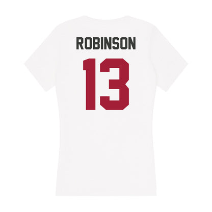 Arkansas - NCAA Football : Marquise Robinson - Women's V-Neck T-Shirt-1