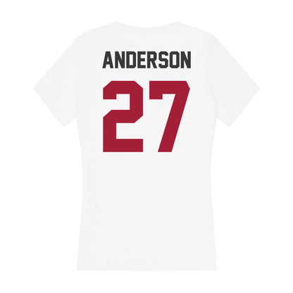Arkansas - NCAA Women's Soccer : Dejionee Anderson - Women's V-Neck T-Shirt-1
