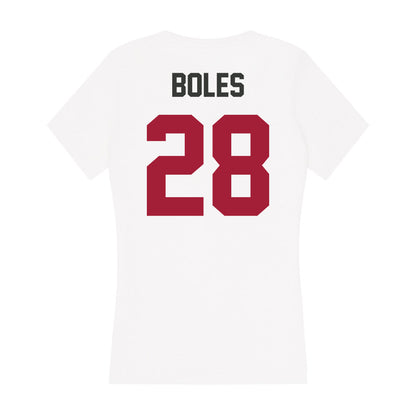Arkansas - NCAA Baseball : Carson Boles - Women's V-Neck T-Shirt-1