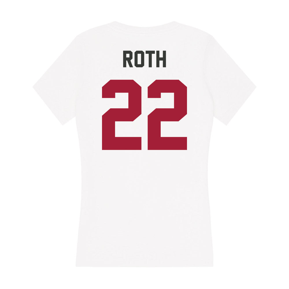 Arkansas - NCAA Women's Volleyball : Ava Roth - Women's V-Neck T-Shirt-1