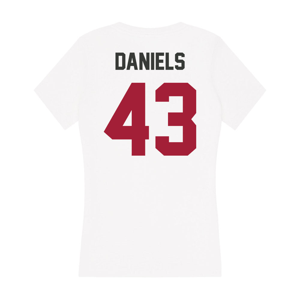 Arkansas - NCAA Women's Basketball : Makayla Daniels - Women's V-Neck T-Shirt-1