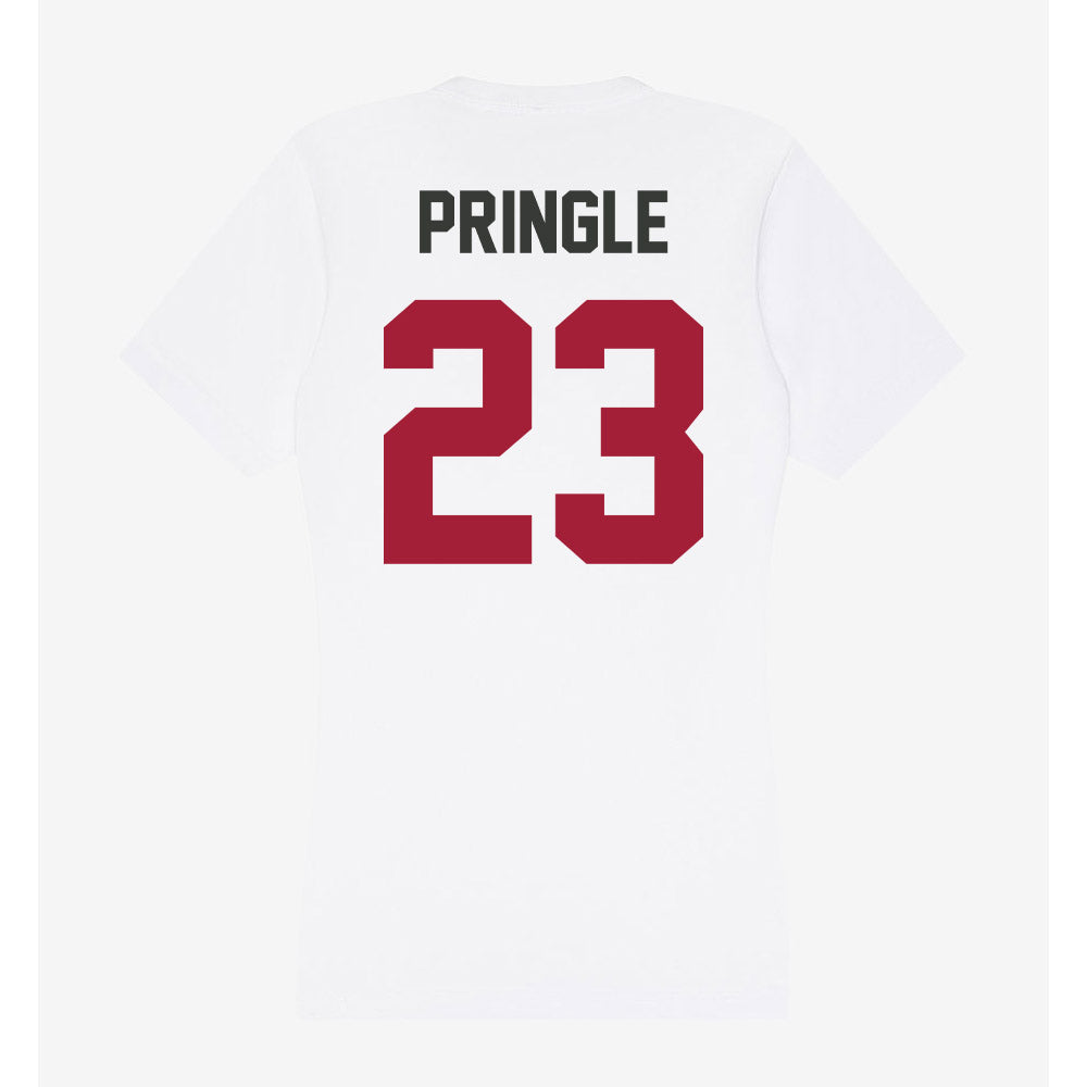 Arkansas - NCAA Men's Basketball : Nick Pringle - Women's V-Neck T-Shirt-1