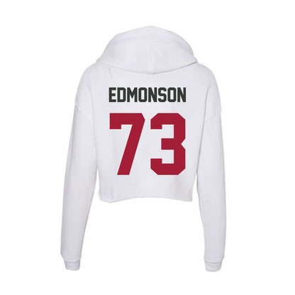 Arkansas - NCAA Football : Brooks Edmonson - Women's Crop Fleece Hoodie-1
